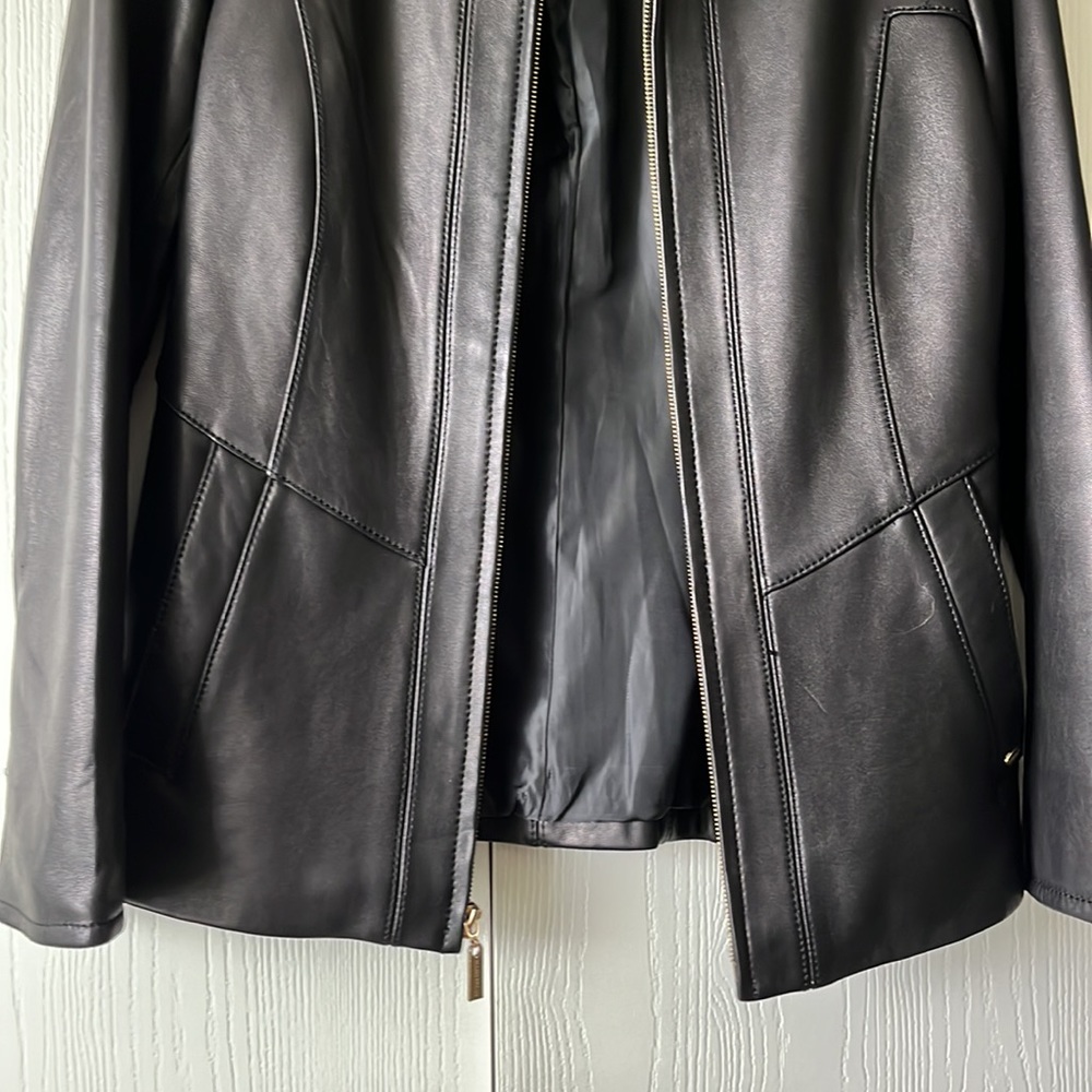 Ellen Tracy Leather Black Jacket - image 2